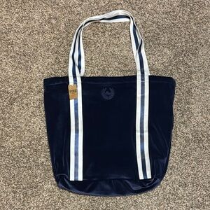 Victoria Secret PINK | Velvet Blue & White Tote Bag NWT